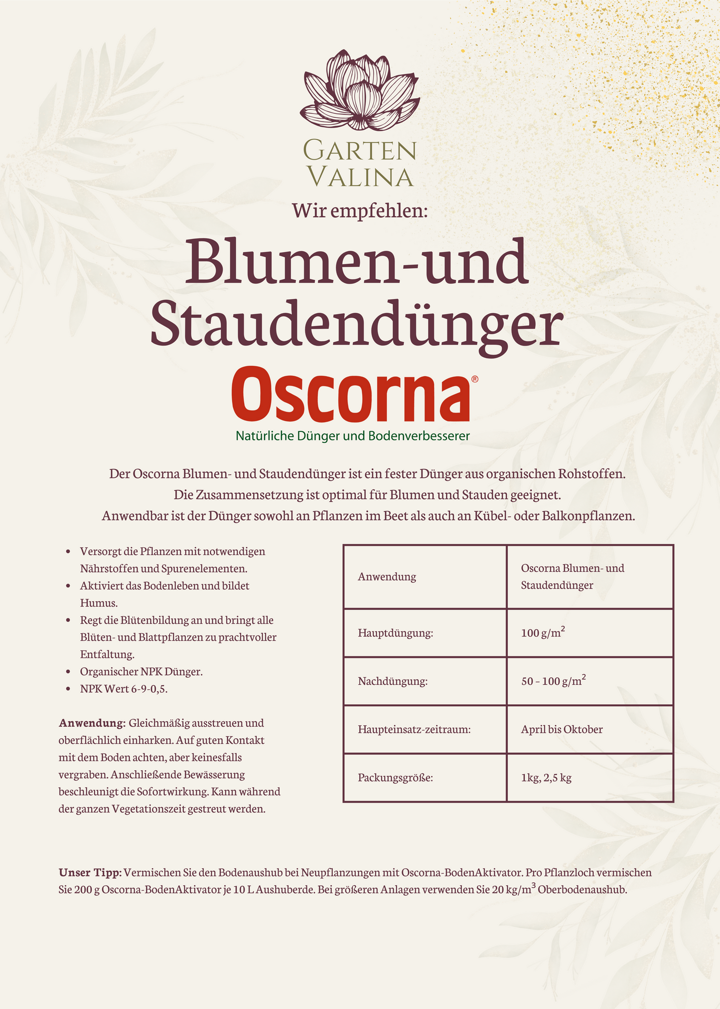 Oscorna Staudendünger